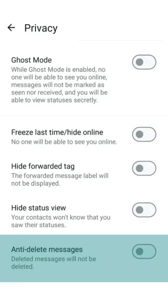 Anti Delete Messages