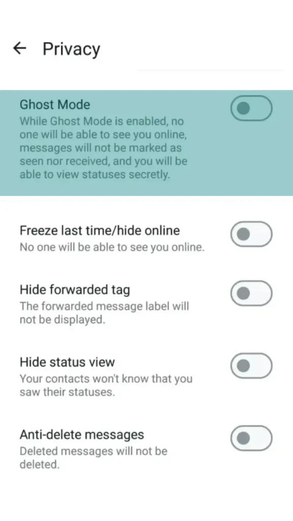 Ghost Mode